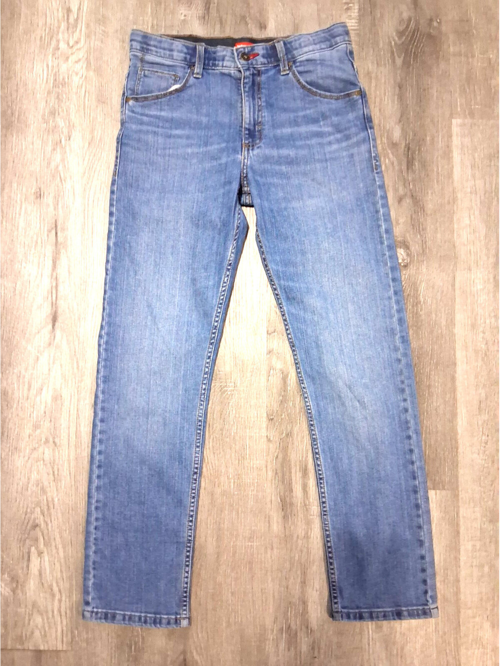 Wrangler All-Day Flex Boys Youth Size 14 27x27 Slim Fit Denim Stretch Blue Jeans